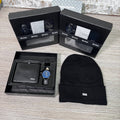 Luxury Men's Gift Set – Watch, Leather Wallet & Beanie Hat Gift Box | Premium Gift Set for Him