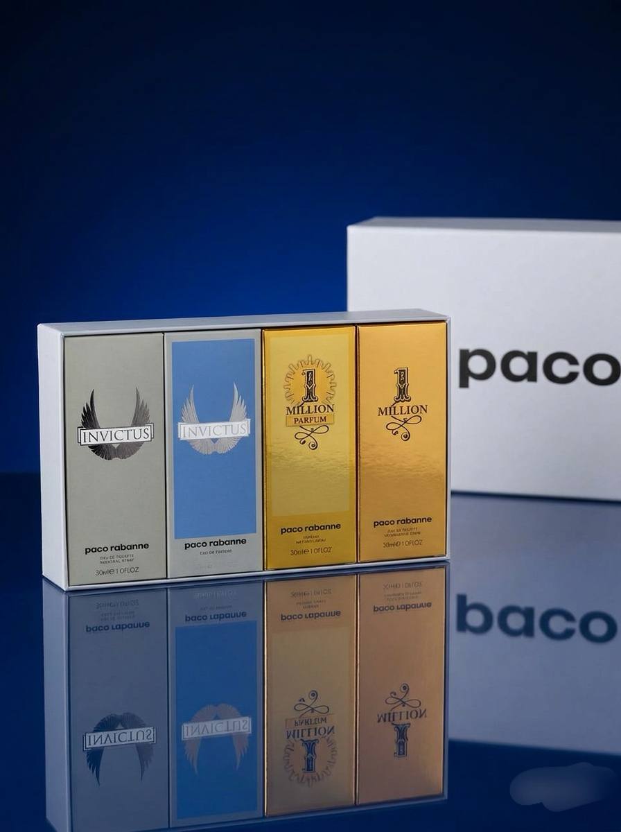 Paco Rabanne Men's Mini Perfume Gift Set (4 x 30ml) | Invictus & 1 Million Fragrance Collection | Royal Scent UK