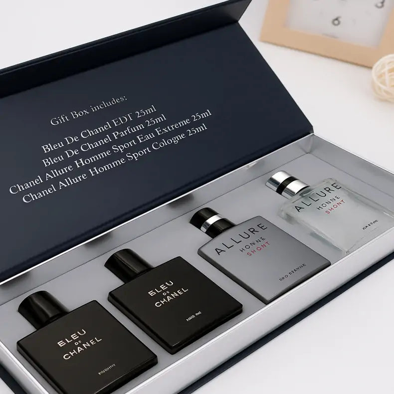 Chanel For Men 4-in-1 Gift Set (4×25ml) | Premium Luxury Perfume Collection