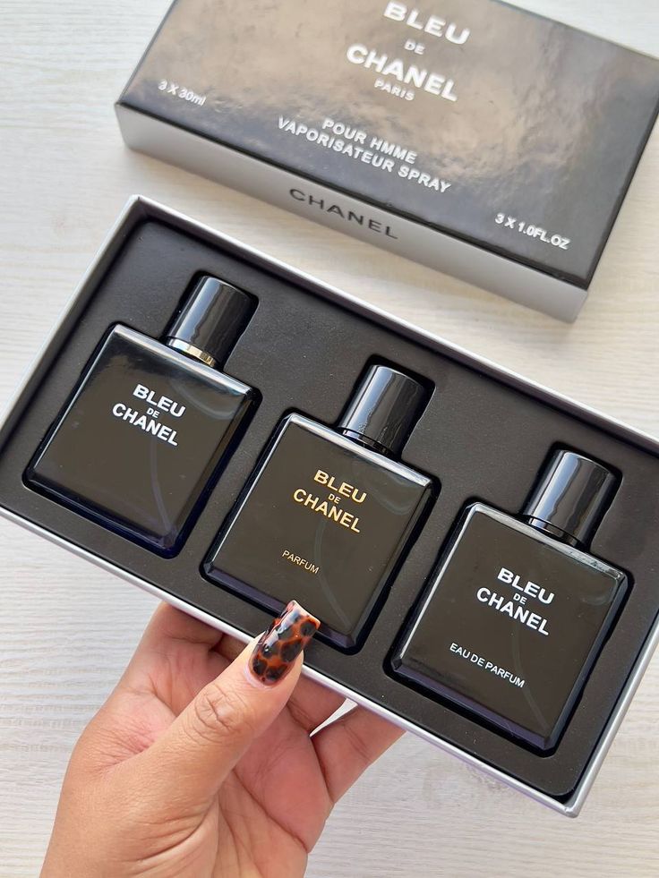 Bleu De Chanel 3-in-1 Gift Set | EDP + EDT + Parfum | 3×30ml